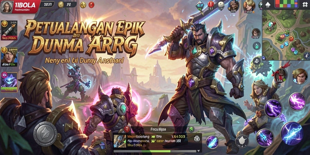 Tangkapan layar gameplay 11BOLA menampilkan pertempuran epik dan visual yang menakjubkan.