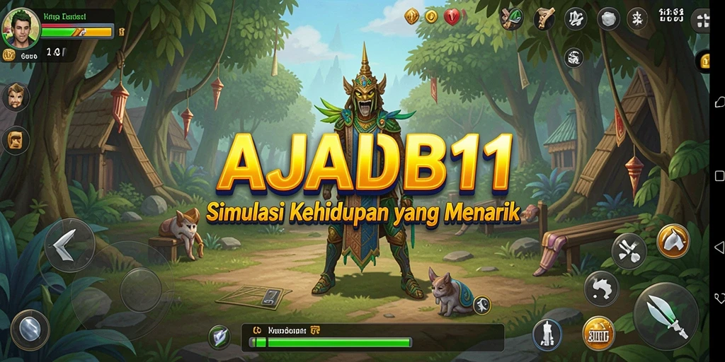 Screenshot utama AJAIB11 menunjukkan gameplay interaktif yang seru.