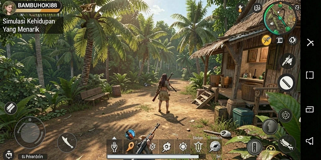 Tampilan gameplay menarik dalam BAMBUHOKI88 yang menampilkan simulasi kehidupan.