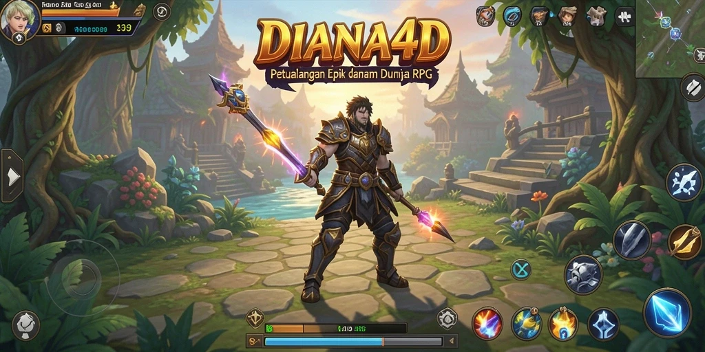 Tampilan gameplay menarik dari DIANA4D yang penuh aksi RPG.