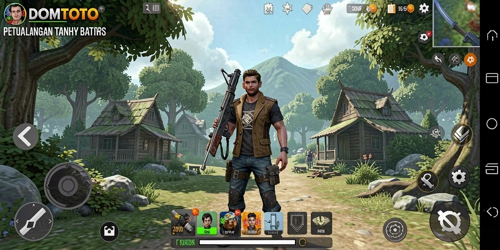 Tampilan gameplay petualangan seru dalam dunia terbuka DOMTOTO.