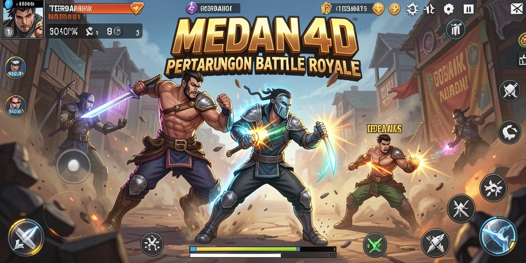 Screenshot gameplay MEDAN4D menampilkan aksi Battle Royale yang seru.