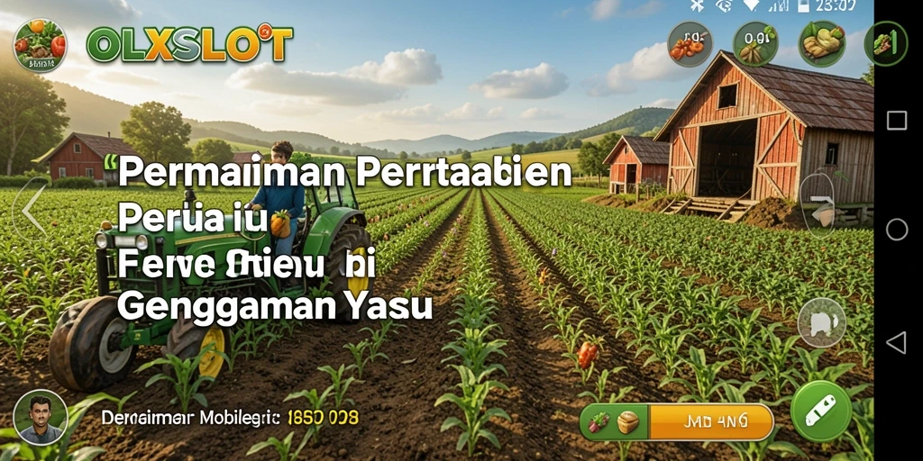 Screenshot utama OLXSLOT menampilkan gameplay pertanian yang menarik.