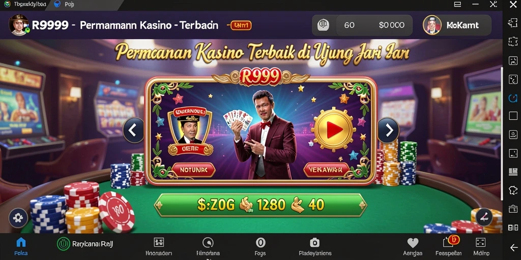 Gameplay Kasino yang mendebarkan dengan berbagai pilihan permainan.
