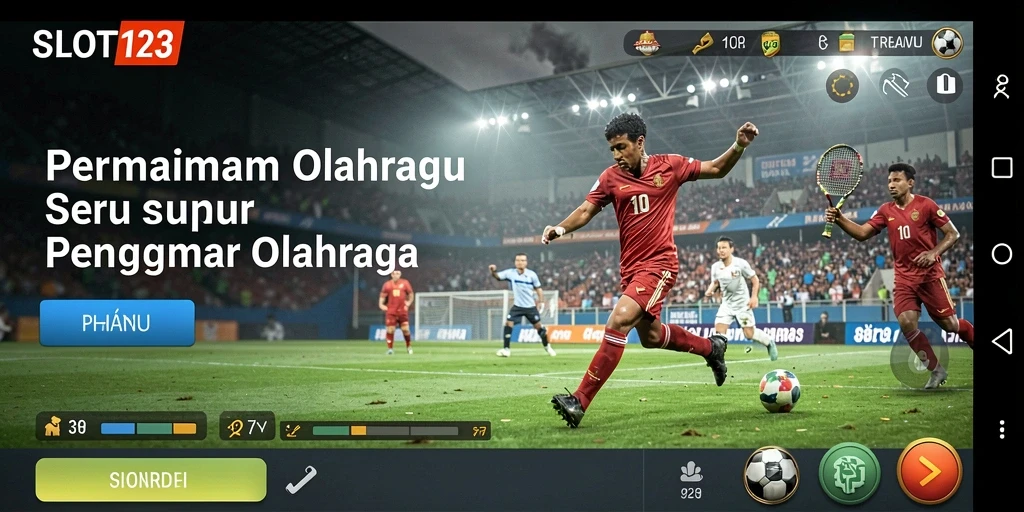 Gameplay menarik dalam <strong>SLOT123</strong> dengan aksi olahraga seru.