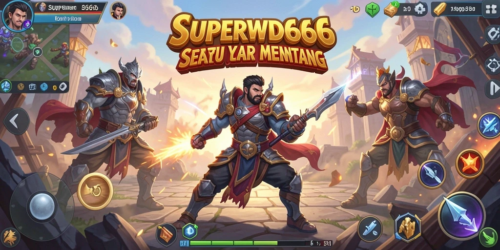 Gameplay <strong>SUPERWD666</strong> yang intens dan mendebarkan di arena Battle Royale.