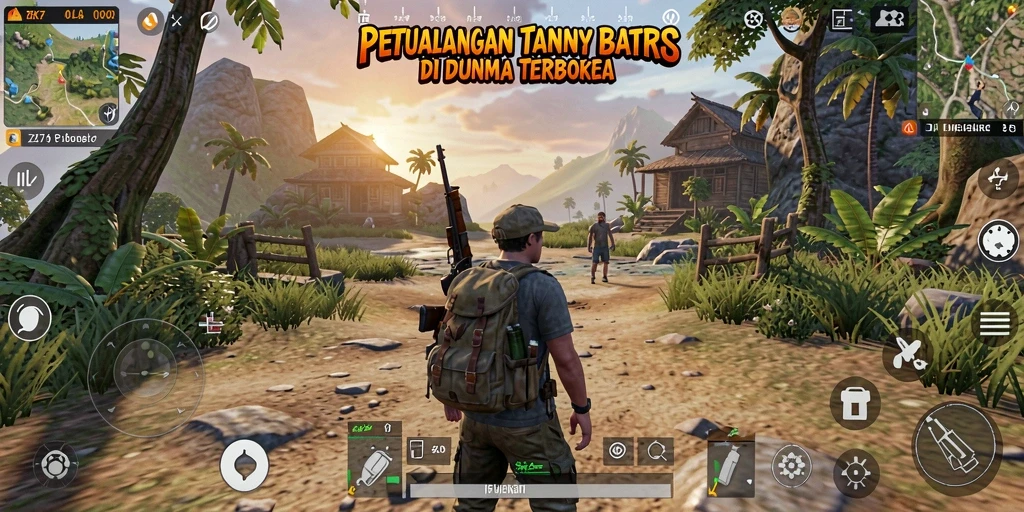 Screenshot ZK7 menampilkan pemandangan menakjubkan di dunia terbuka.